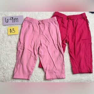NWOT Infant Light & Dark Pink Casual Bottoms Set, 6-9 Months